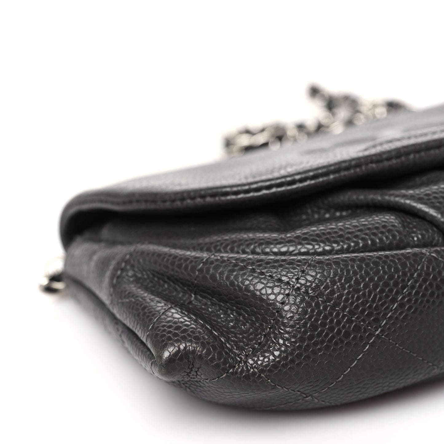 Caviar Half Moon Wallet On Chain WOC Dark Grey