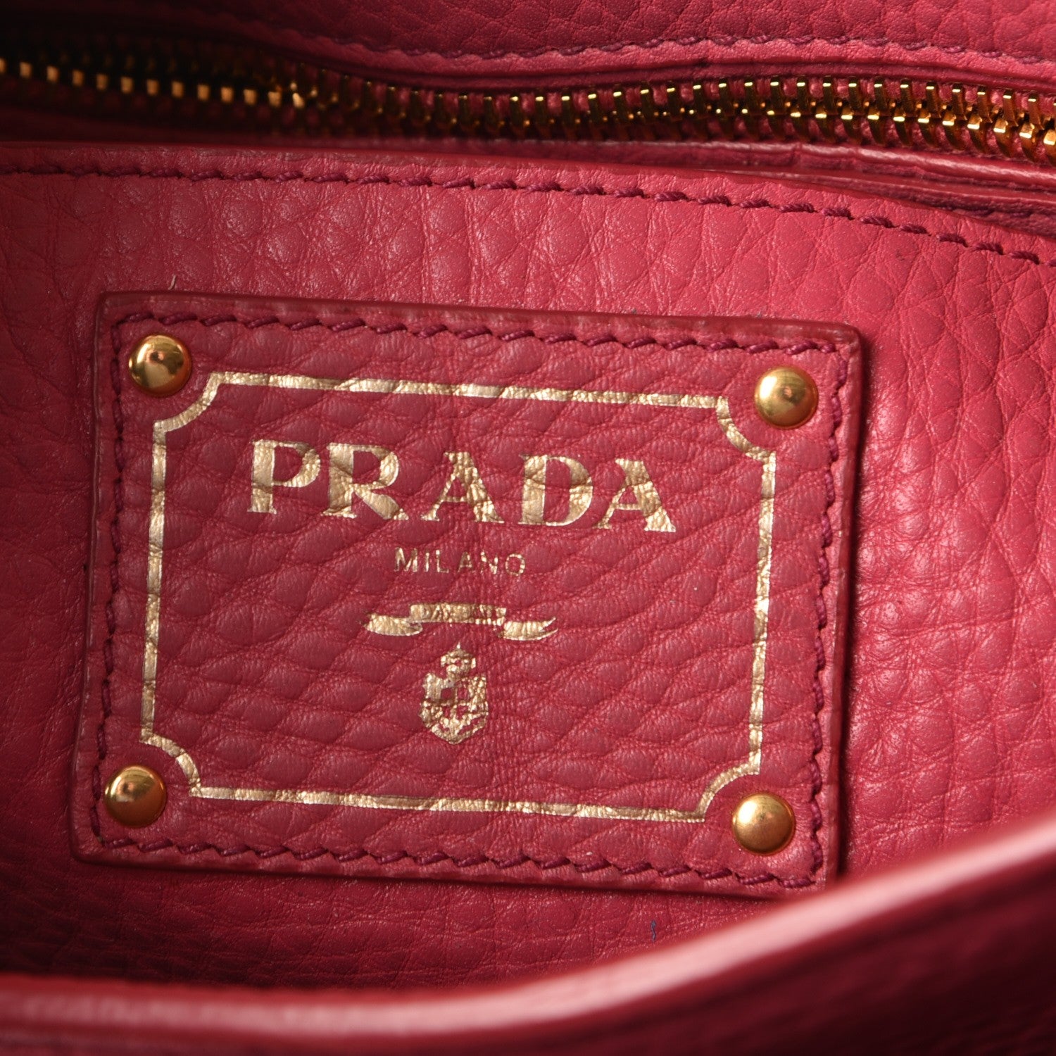 Prada Vitello Daino Push Lock Messenger Bag Peonia 6 of 8