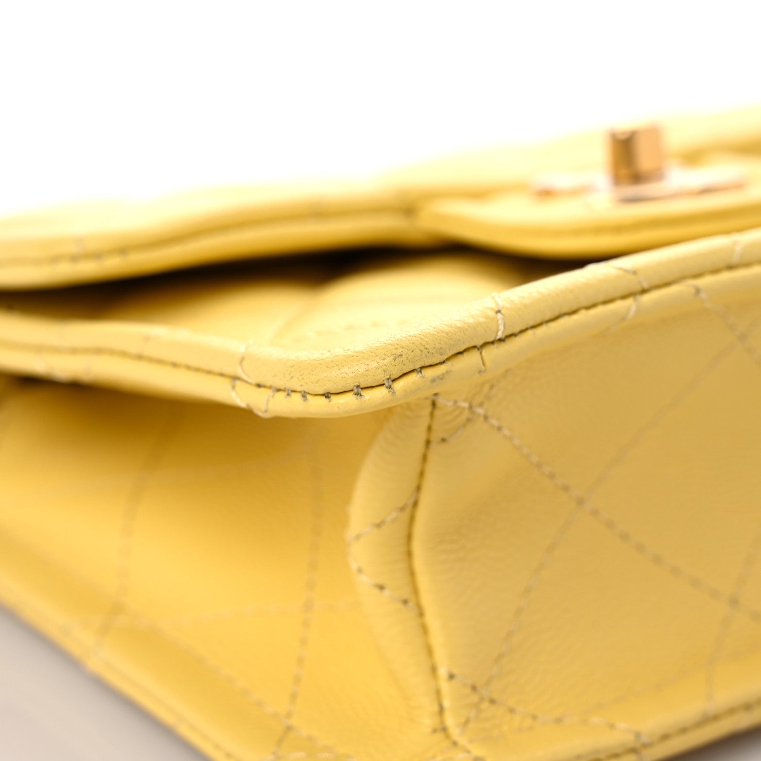 Chanel Caviar Quilted Mini Sweet Classic Flap Yellow 8 of 12