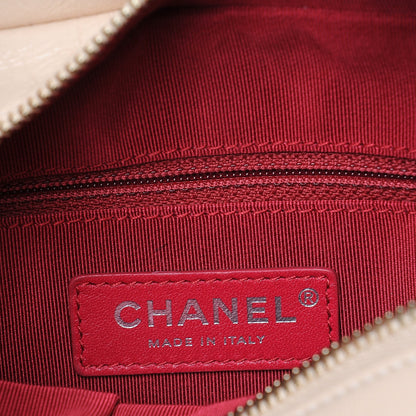 Chanel Aged Calfskin Quilted Small Gabrielle Hobo Beige Black 6 of 7
