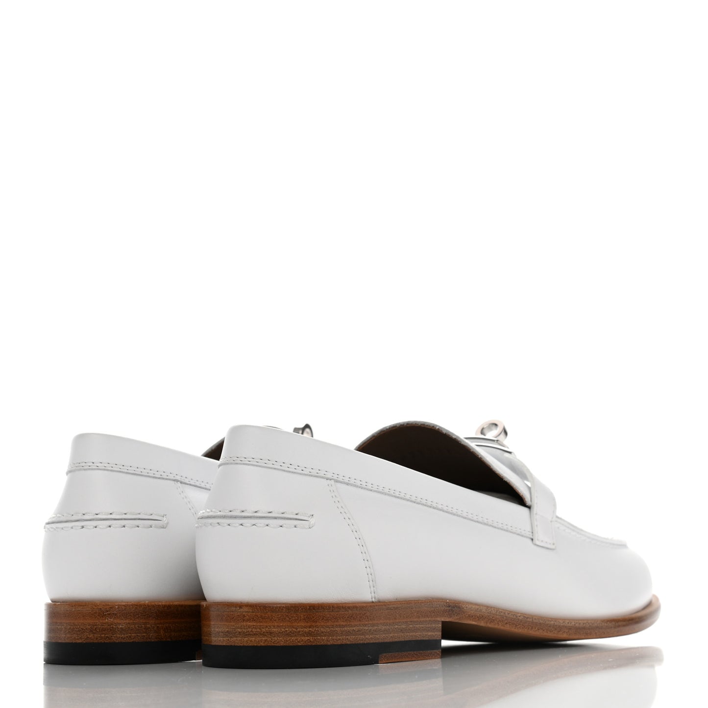 Calfskin Womens Destin Loafer 37 White