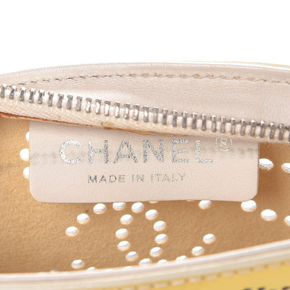 Chanel Patent Perforated CC N°5 Clutch Yellow 6 of 10