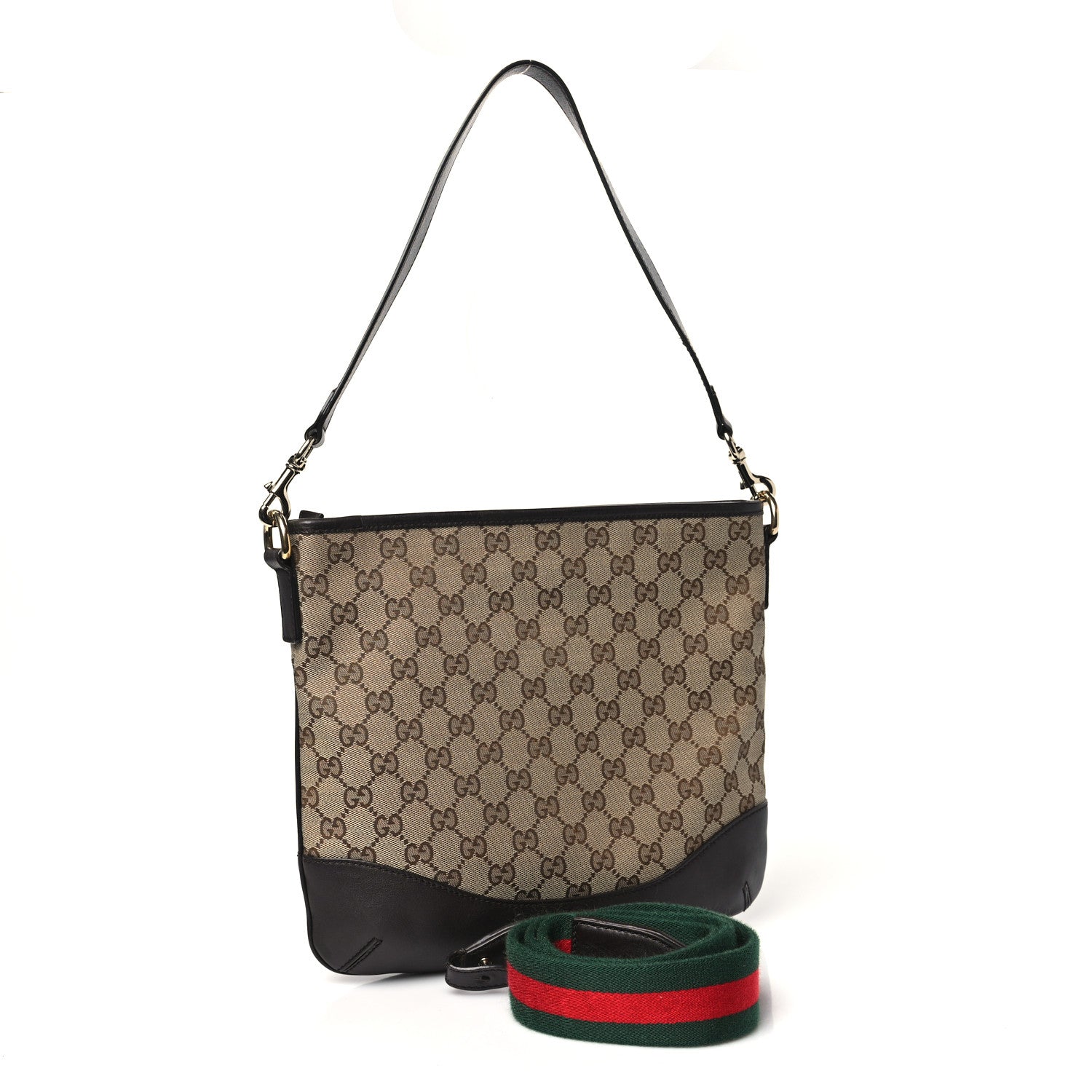 Gucci GG Monogram Web Messenger Bag Dark Brown 3 of 10