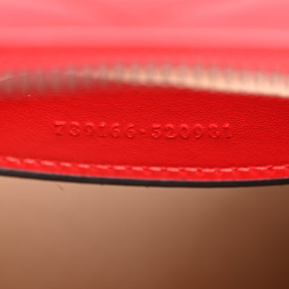 Gucci Calfskin Matelasse Chevron GG Marmont Sling Shoulder Bag Rosso 7 of 10