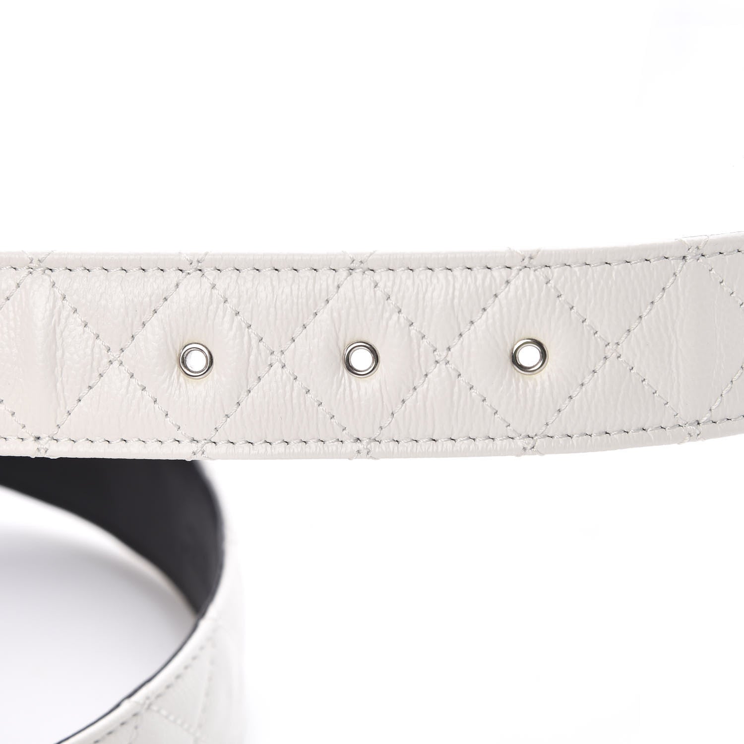 Chanel Caviar Quilted CC Chain Belt 75 30 White 7 of 8