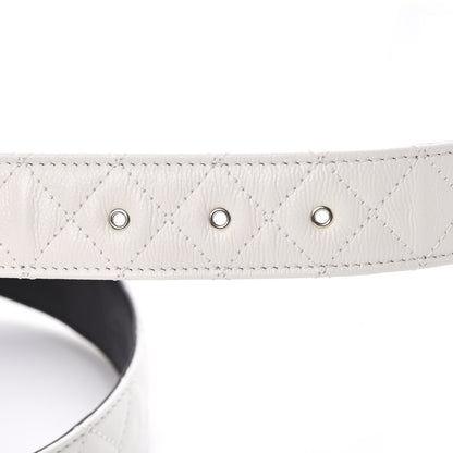 Chanel Caviar Quilted CC Chain Belt 75 30 White 7 of 8