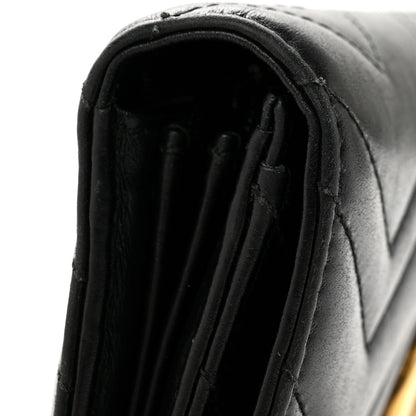 Gucci Calfskin Matelasse GG Marmont Continental Wallet Black 11 of 12