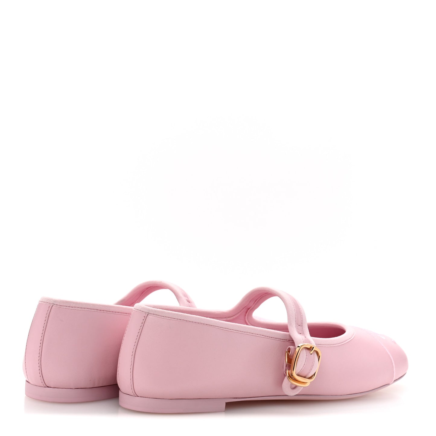 Lambskin Mary Jane Flats 37.5 Light Pink
