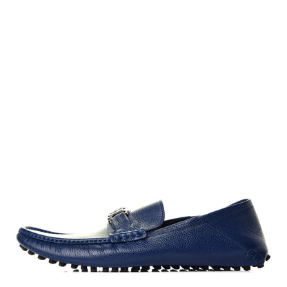 Louis Vuitton Mens Calfskin Hockenheim Moccasin Loafers 7 Navy 1 of 7
