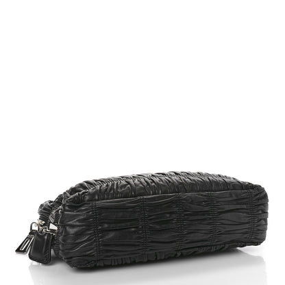 Prada Nappa Gaufre Shopping Satchel Black 3 of 7