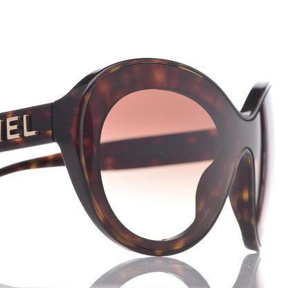 Chanel Shield Sunglasses 71281 Dark Tortoise 7 of 8