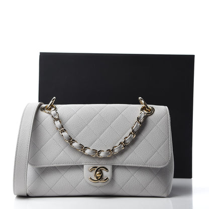 Chanel Caviar Quilted City Walk Flap Light Grey 15 of 15