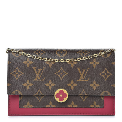 Louis Vuitton Monogram Flore Chain Wallet Fuchsia 1 of 7