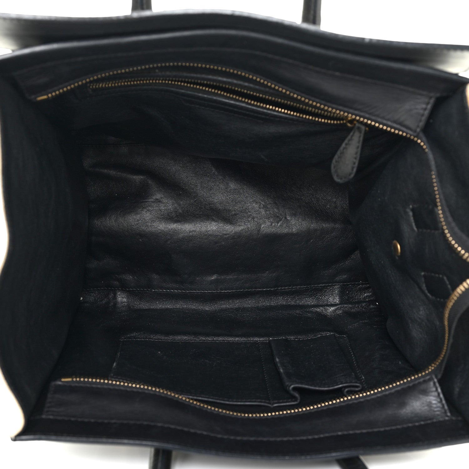 Celine Natural Canvas Smooth Calfskin Mini Luggage Cream 4 of 34