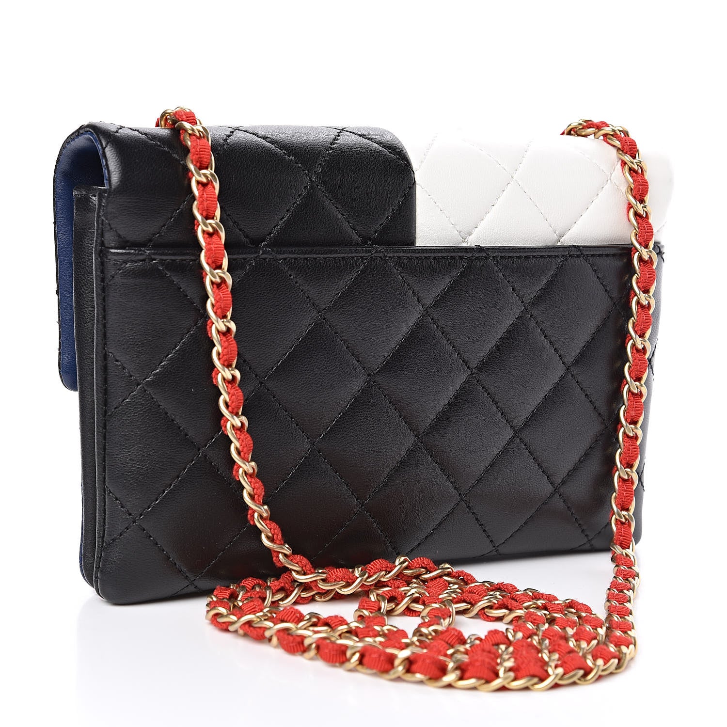 Chanel Lambskin Quilted Yin Yang Flap Red White Blue Black 3 of 11