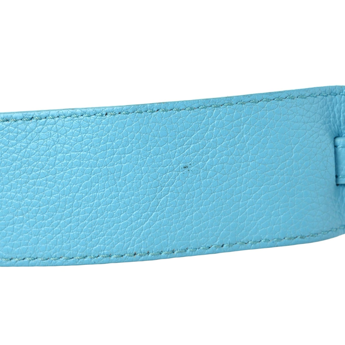 Grained Calfskin Neo Classic Silver Hardware Mini City Azur