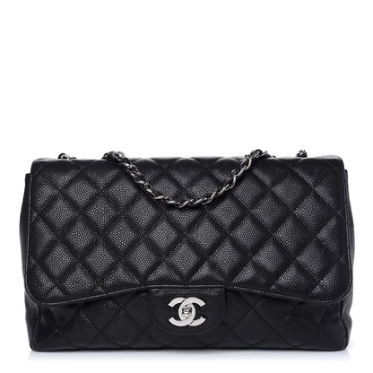 Chanel Caviar Quilted Jumbo Single Flap Black 1 of 9