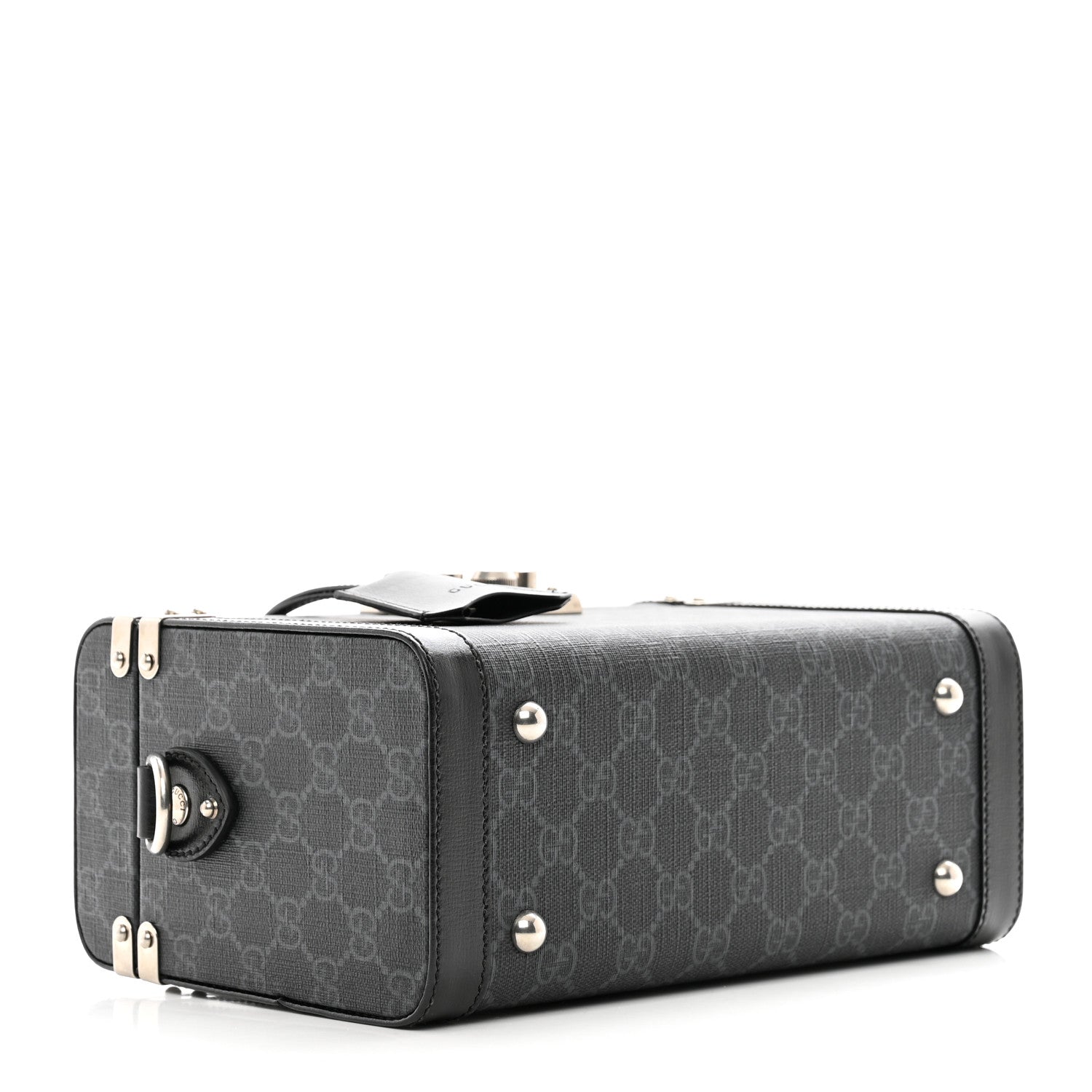 Gucci GG Supreme Monogram Calfskin Savoy Top Handle Beauty Case Black 4 of 10