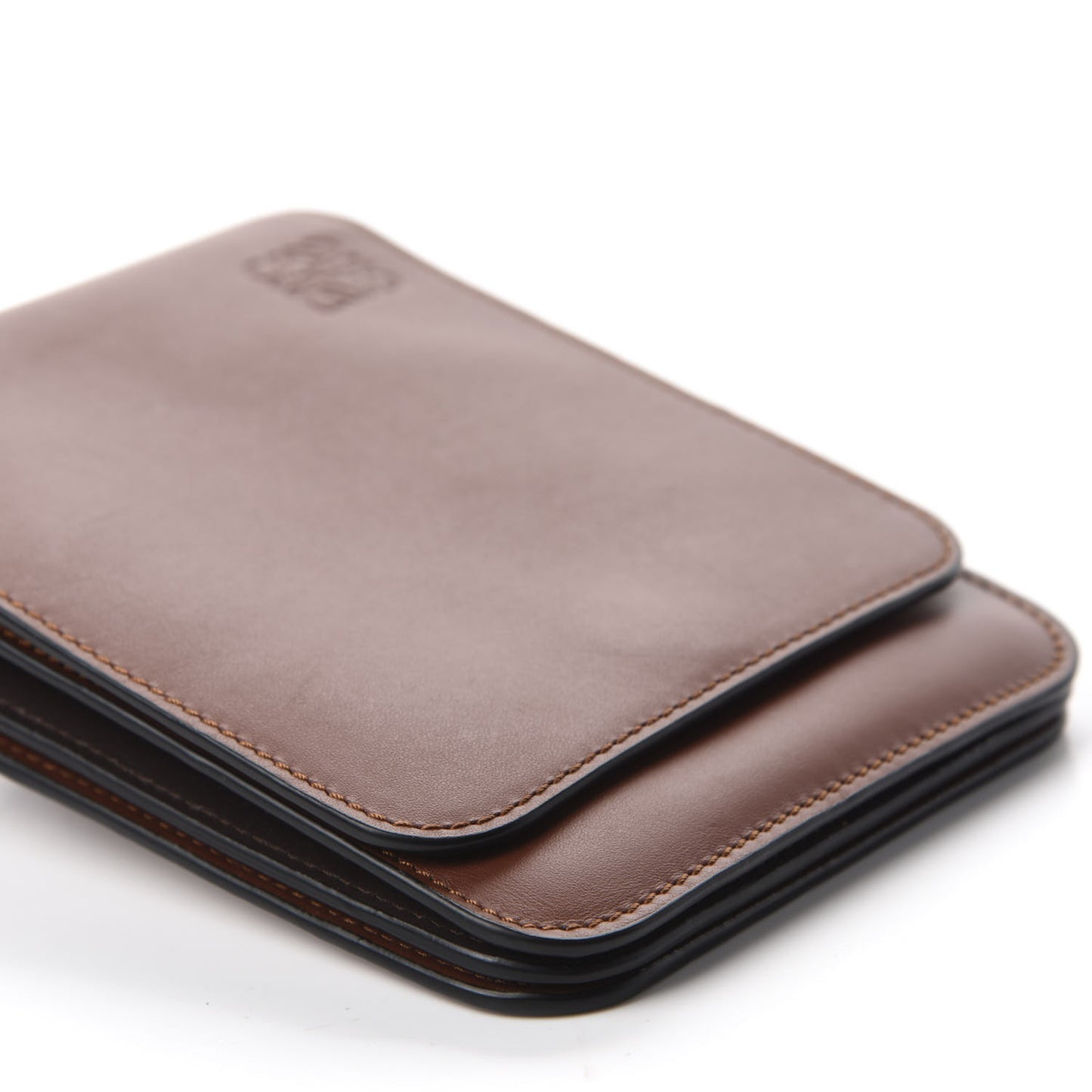 Smooth Calfskin Gusset Flat Crossbody Cognac