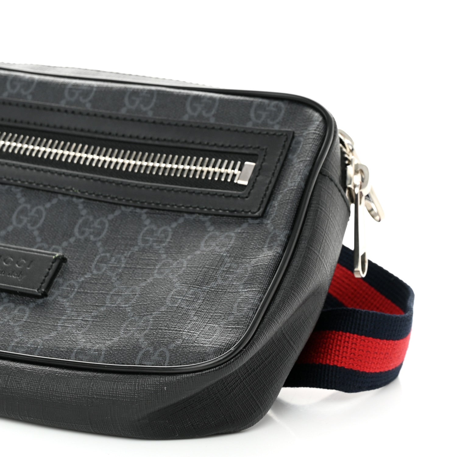Gucci Soft GG Supreme Monogram Web Belt Bag Black Grey 10 of 10