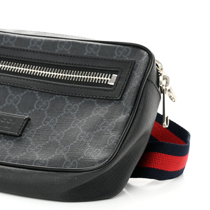 Gucci Soft GG Supreme Monogram Web Belt Bag Black Grey 10 of 10