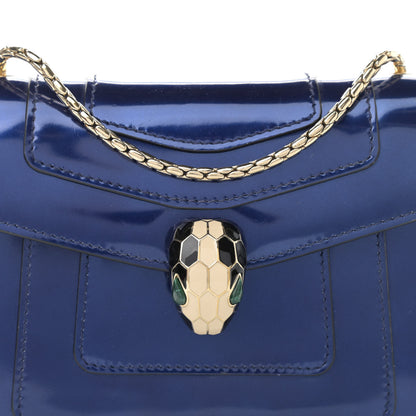 Bulgari Patent Serpenti Forever Crossbody Blue 7 of 10