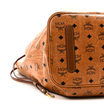 MCM Visetos Large Liz Reversible Shopper Tote Cognac 11 of 14
