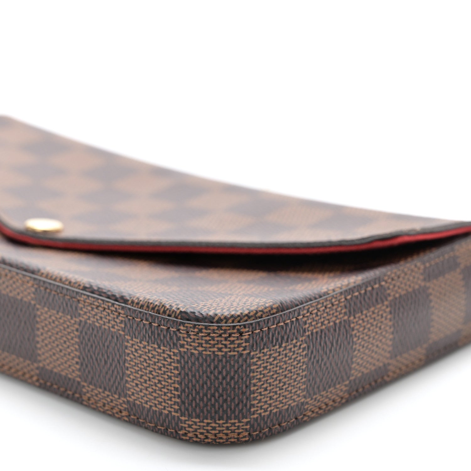 Louis Vuitton Damier Ebene Pochette Felicie Chain Wallet 10 of 12