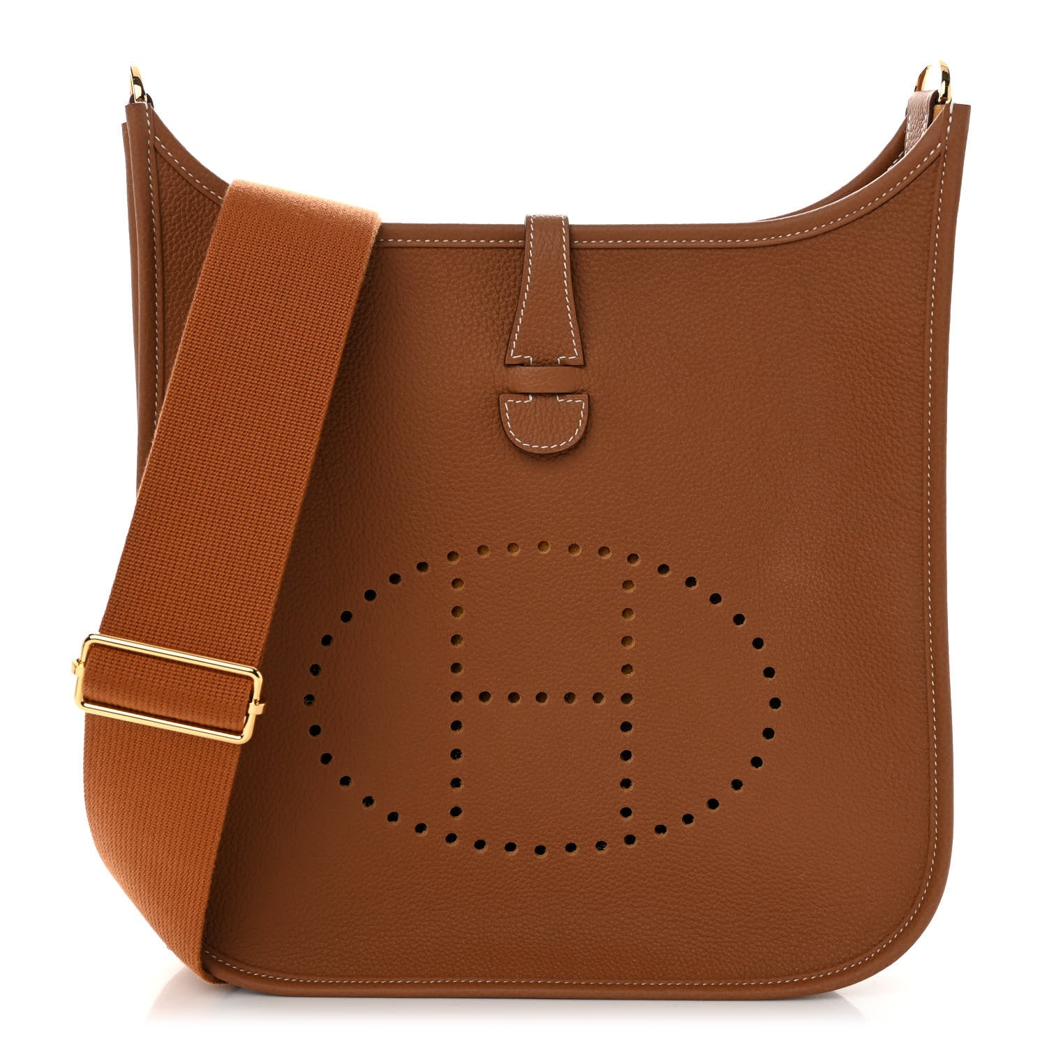 Hermes Taurillon Clemence Evelyne III PM Gold 1 of 11