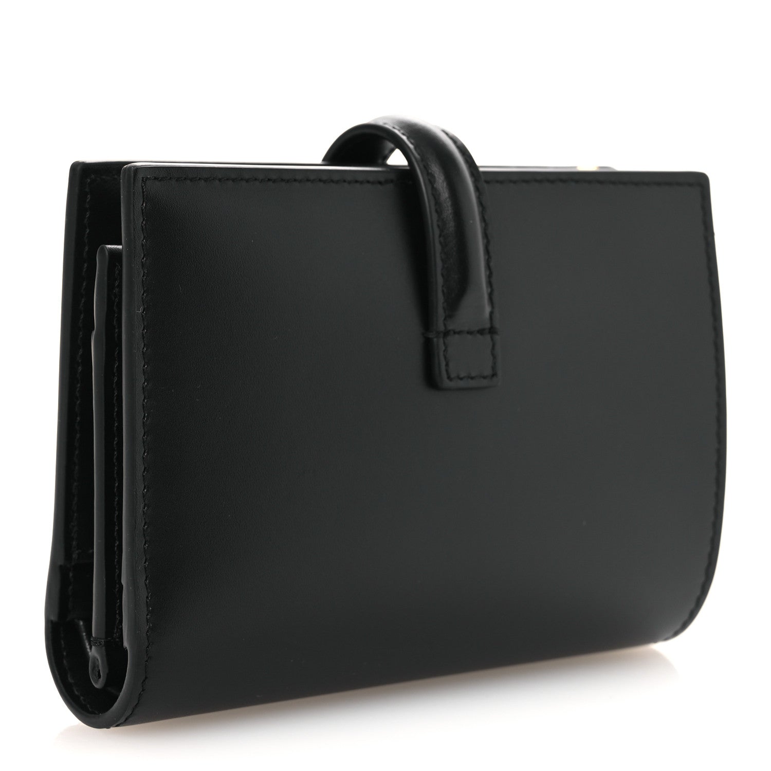 Celine Satinated Calfskin 16 Card Holder With Flap Black 4 of 12