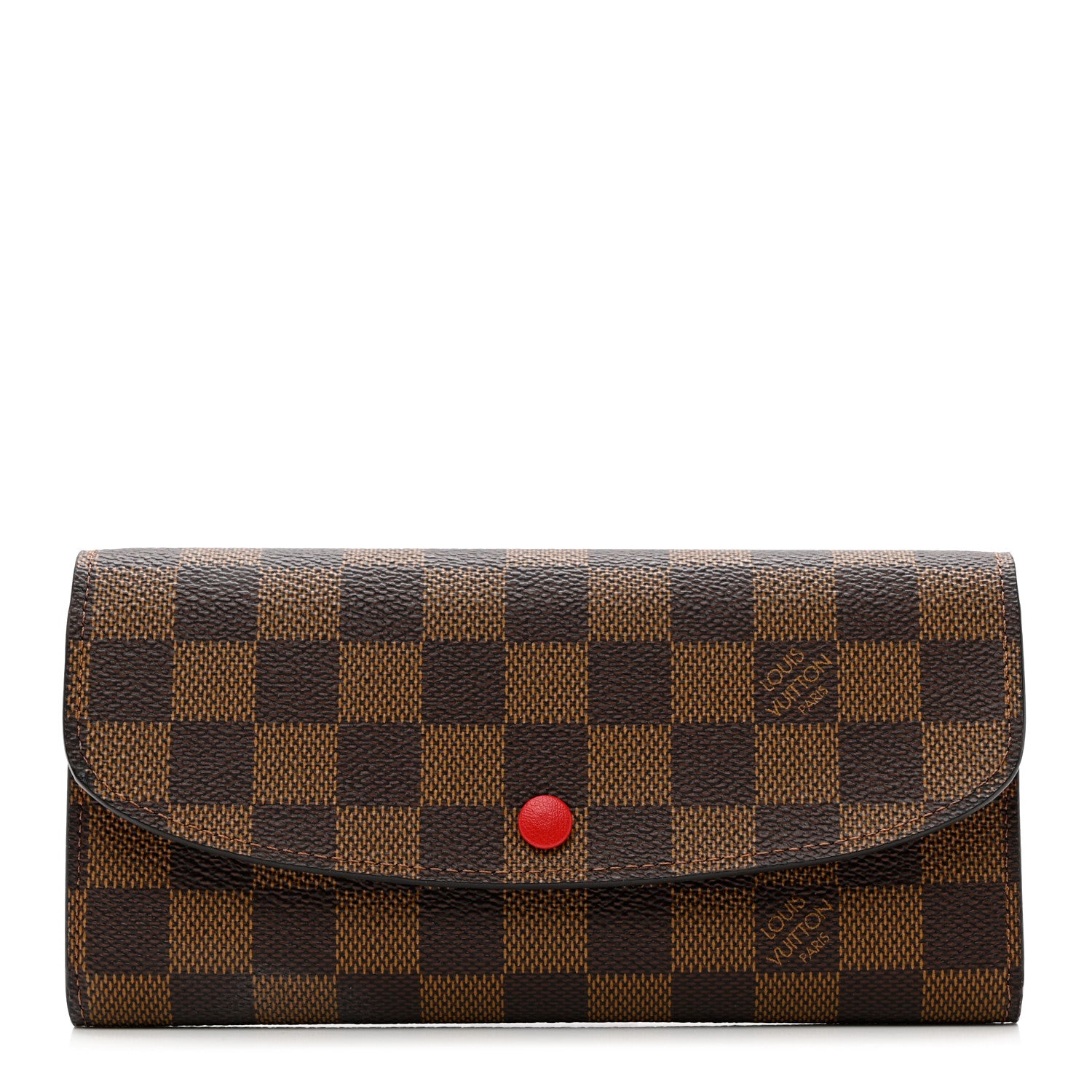 Louis Vuitton Damier Ebene Emilie Wallet Red 1 of 6
