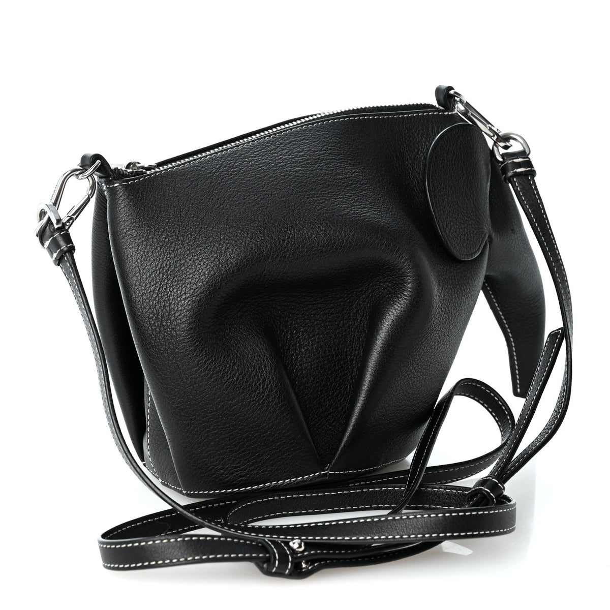 Loewe Calfskin Mini Elephant Crossbody Bag Black 3 of 10