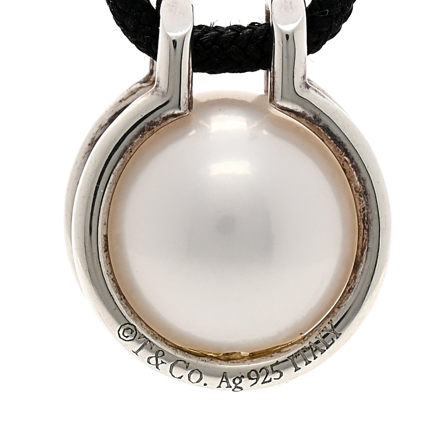 Tiffany Sterling Silver Pearl HardWear Cord Necklace 5 of 5