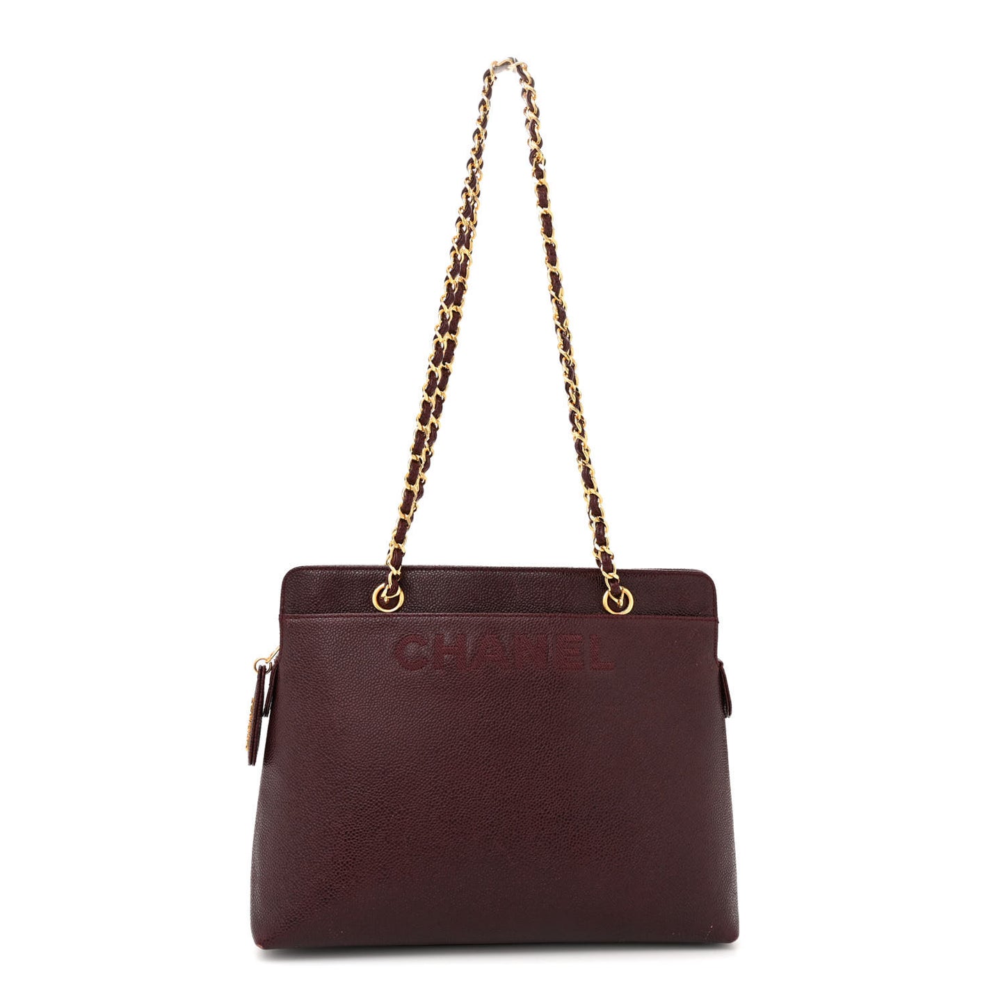 Caviar Shoulder Bag Burgundy