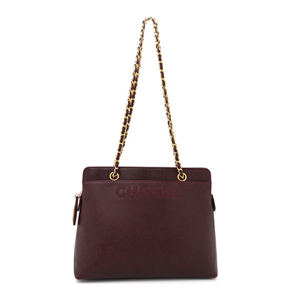 Chanel Caviar Shoulder Bag Burgundy 1 of 13