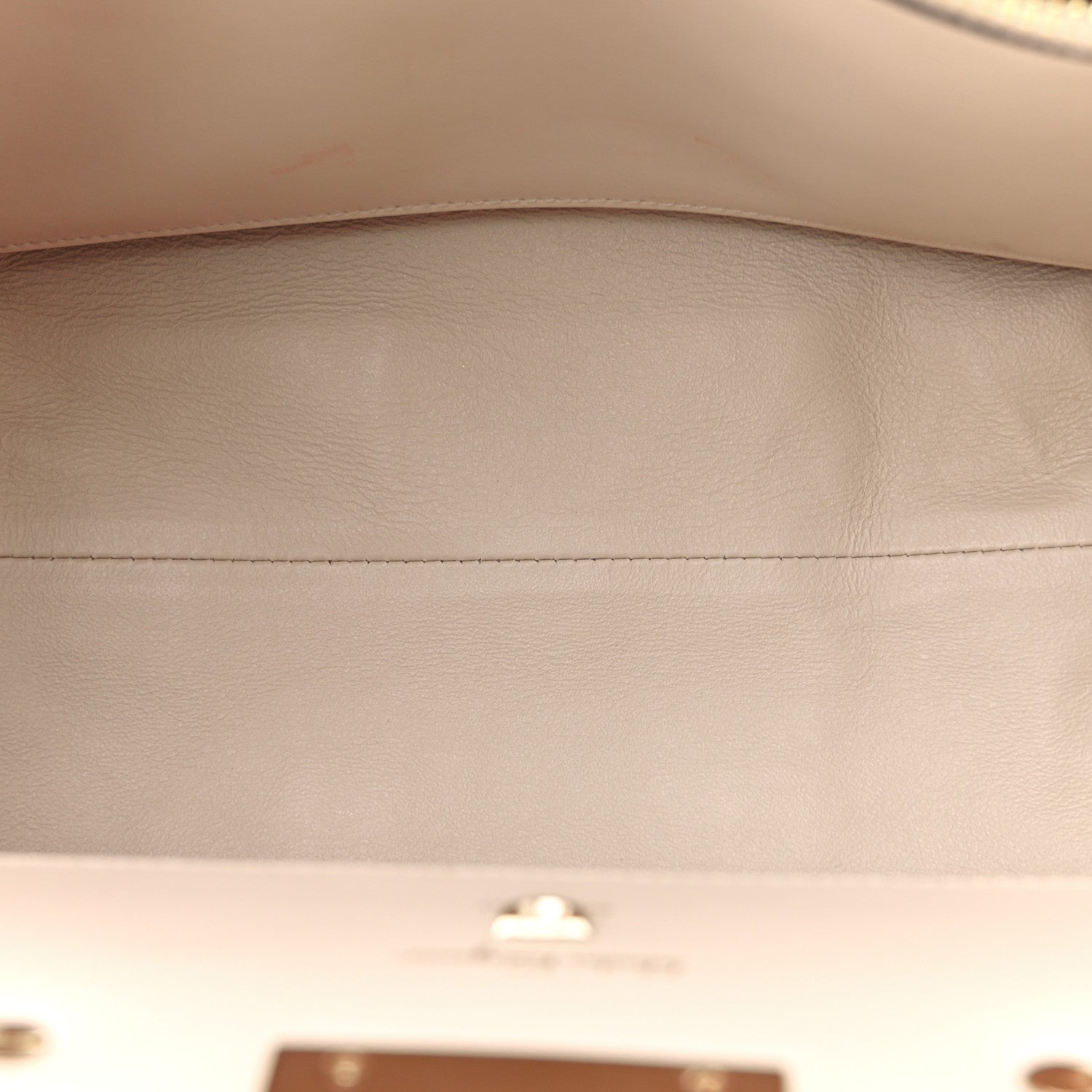 Salvatore Ferragamo Grained Calfskin Studio Top Handle Bag Burgundy Beige 5 of 15