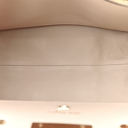 Salvatore Ferragamo Grained Calfskin Studio Top Handle Bag Burgundy Beige 5 of 15