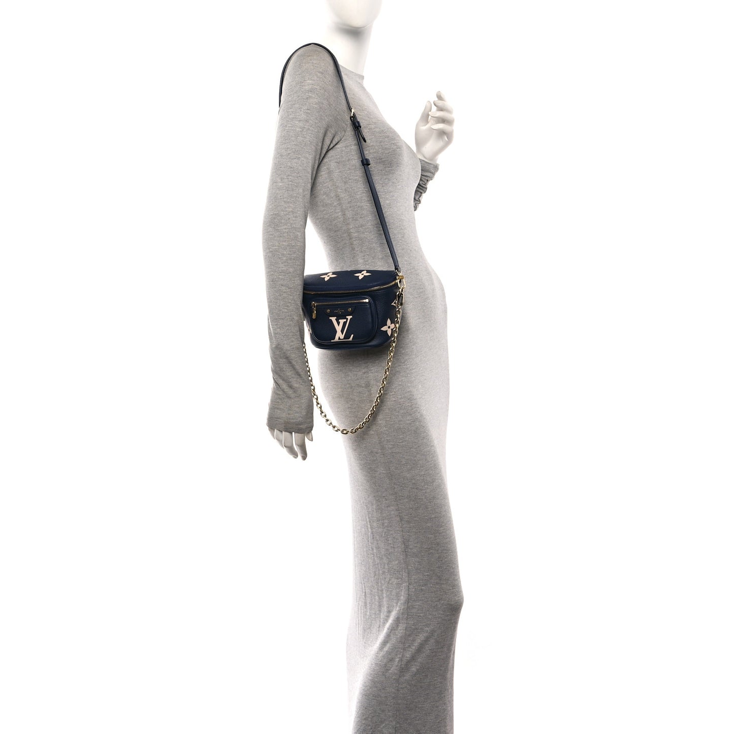 Empreinte Monogram Giant Mini By The Pool Bumbag Navy Creme