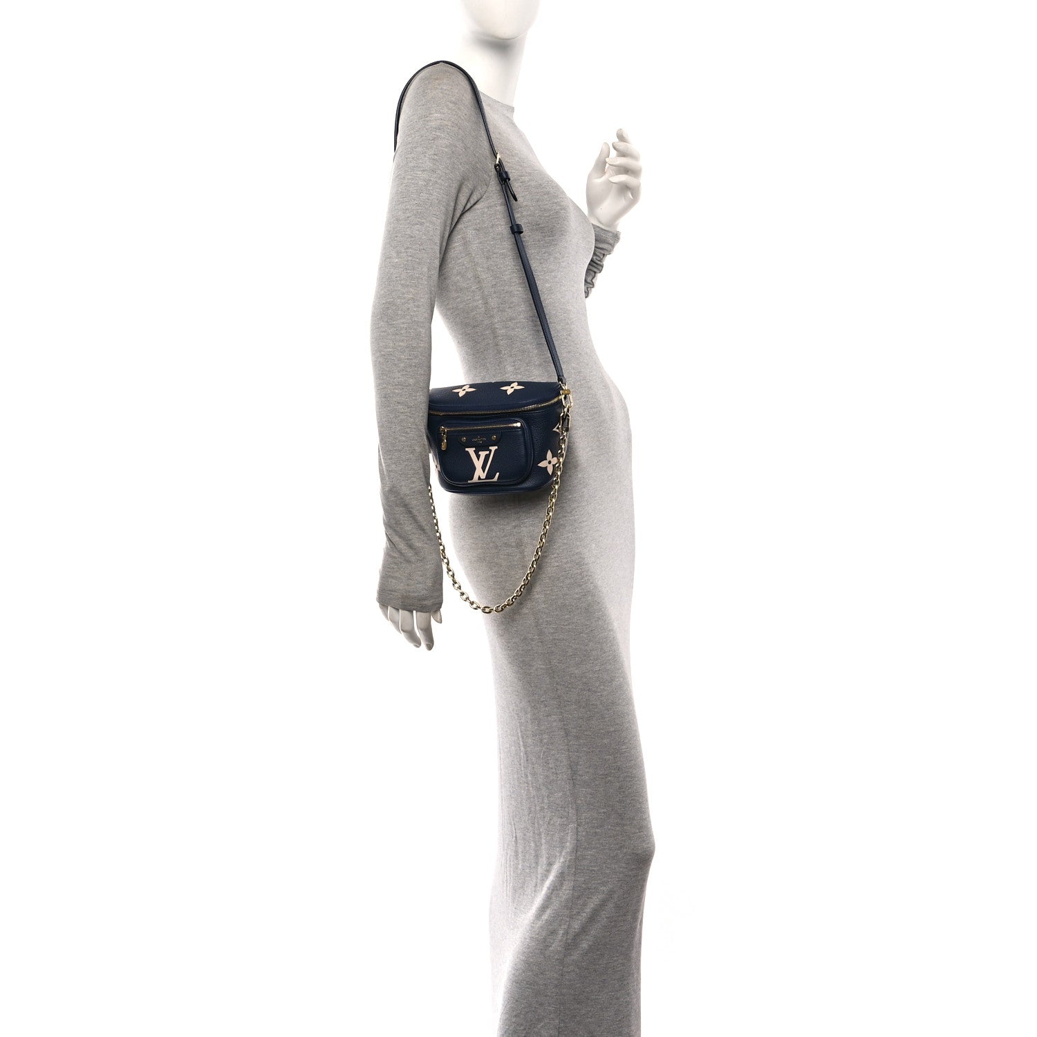 Louis Vuitton Empreinte Monogram Giant Mini By The Pool Bumbag Navy Creme 2 of 9