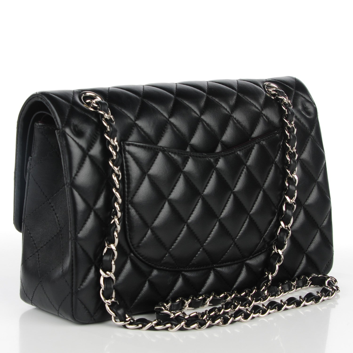 Chanel Lambskin Quilted Medium Double Flap Black 3 of 9