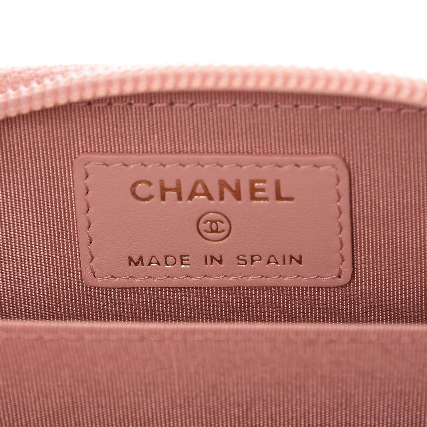 Caviar Quilted Boy Zip Around Coin Purse Wallet Pink