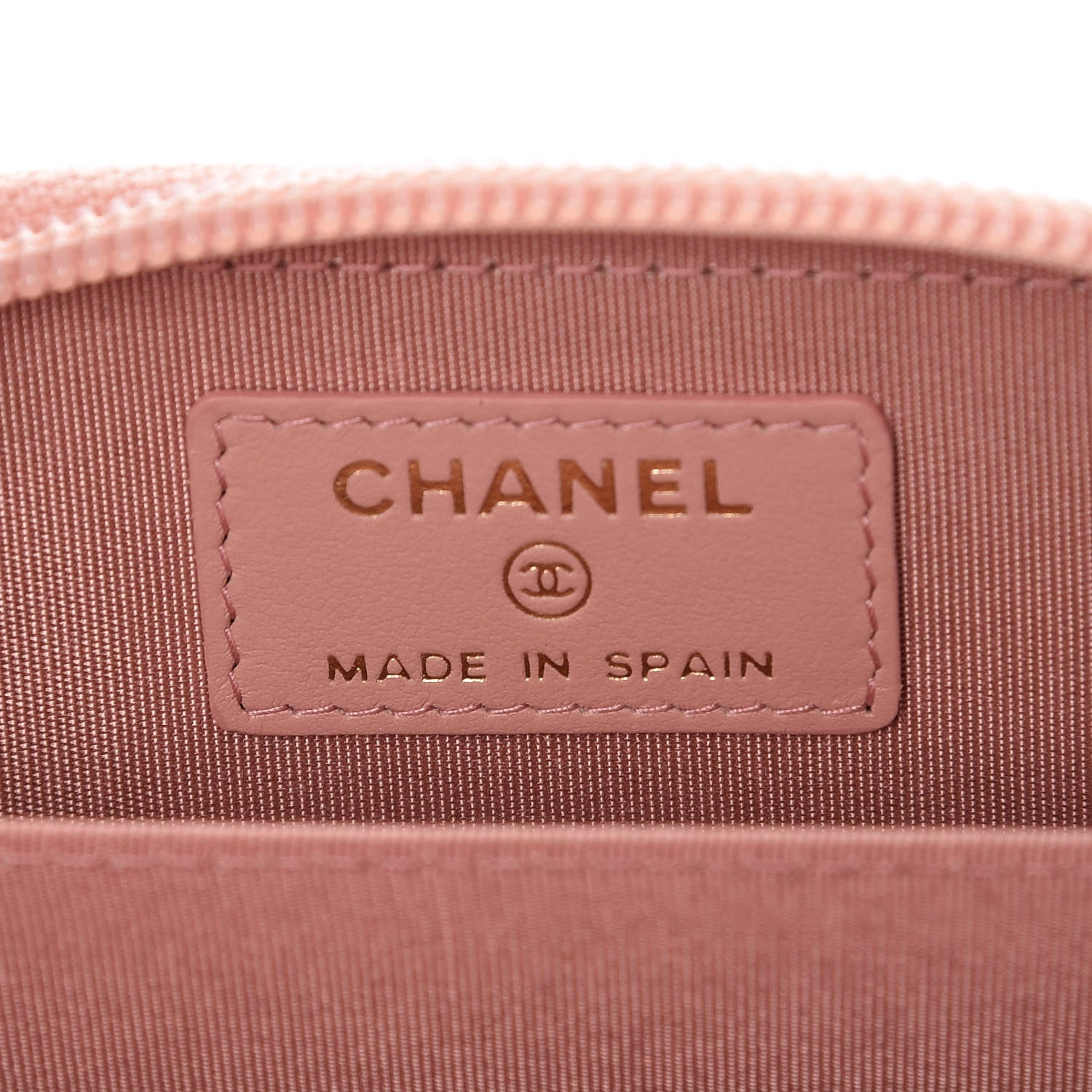 Chanel Caviar Quilted Boy Zip Around Coin Purse Wallet Pink 6 of 8