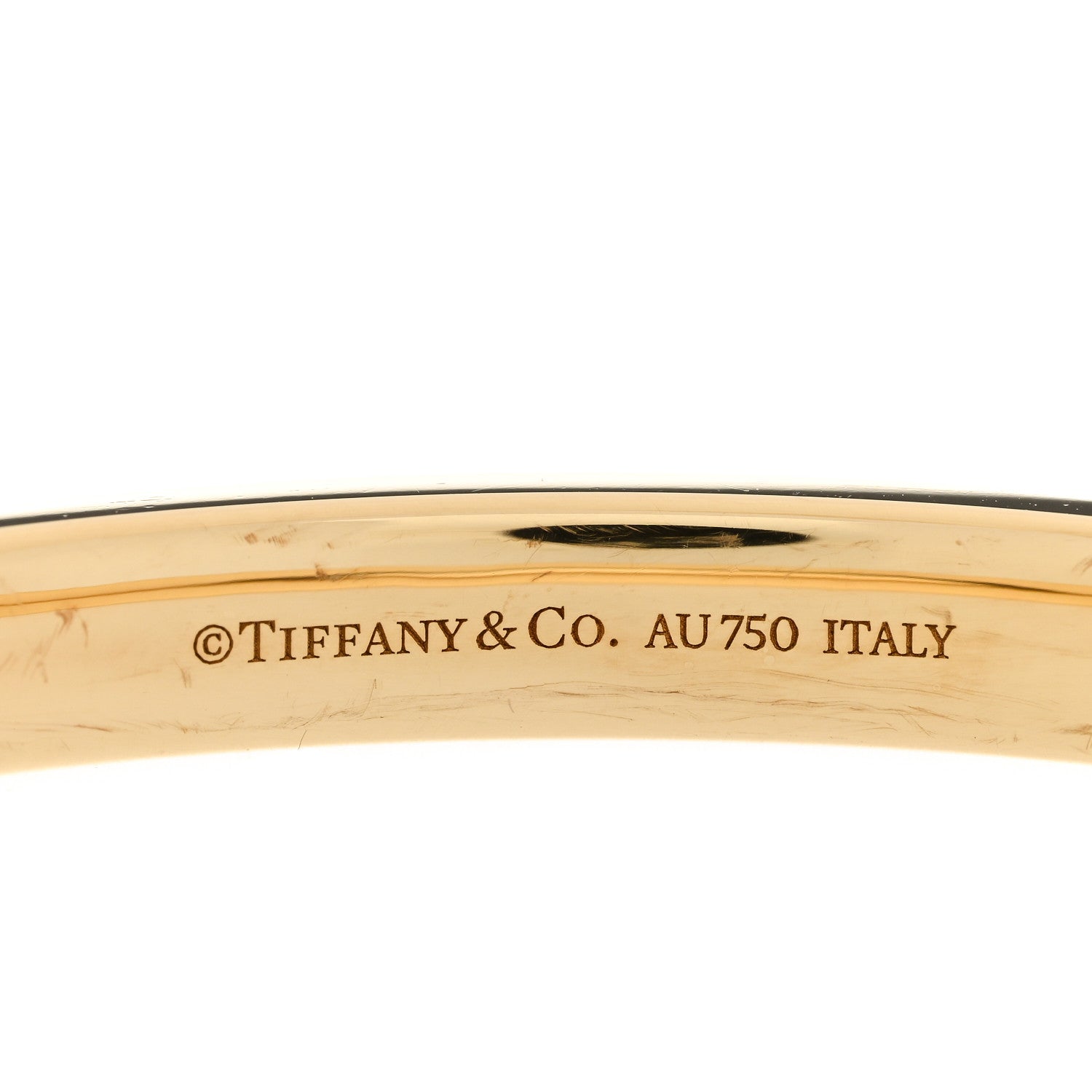 Tiffany 18K Yellow Gold Diamond T Hinged Pave Bracelet 3 of 4