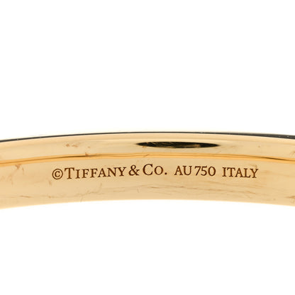 Tiffany 18K Yellow Gold Diamond T Hinged Pave Bracelet 3 of 4