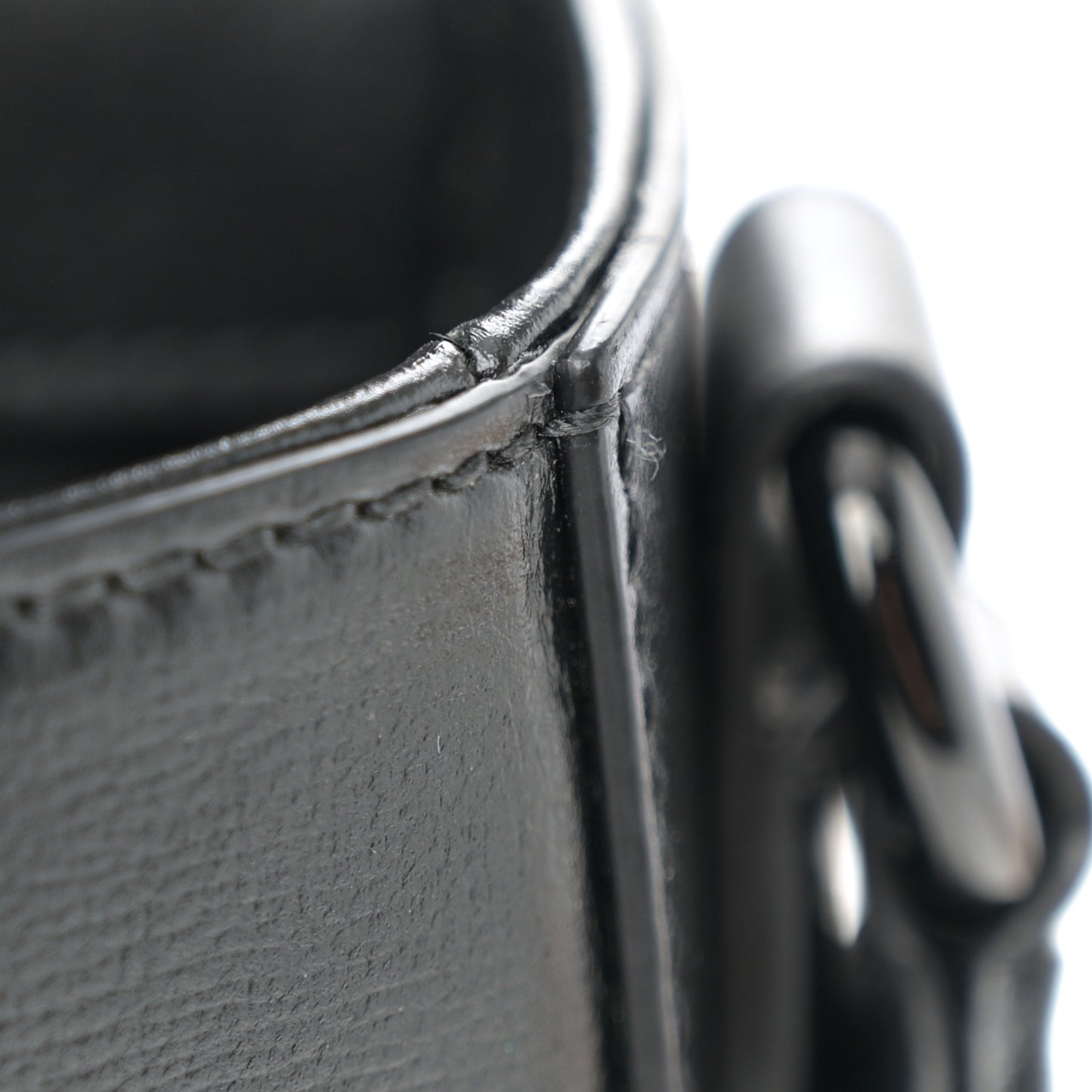 Azalea Calfskin Web Monochrome Horsebit 1955 Shoulder Bag Black