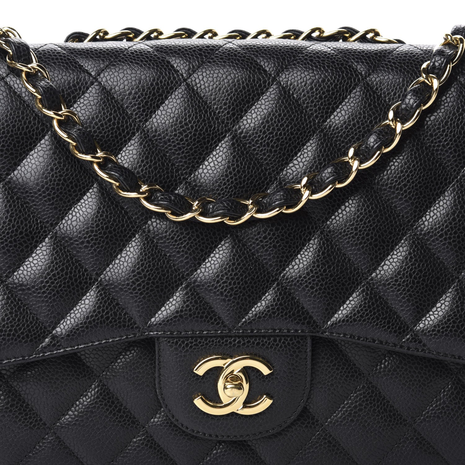 Chanel Caviar Quilted Jumbo Single Flap Black 10 of 10