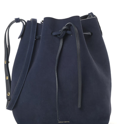 Mansur Gavriel Suede Bucket Bag Blu 9 of 13