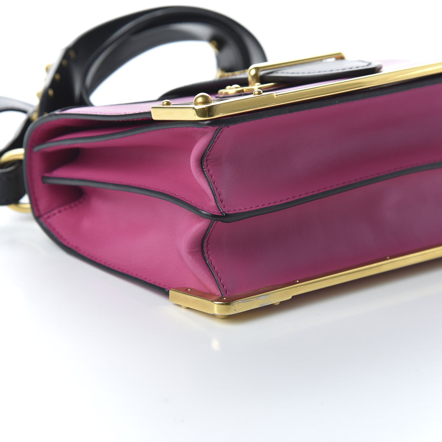 Prada City Calf Saffiano Cahier Bag Fuxia Black 6 of 9