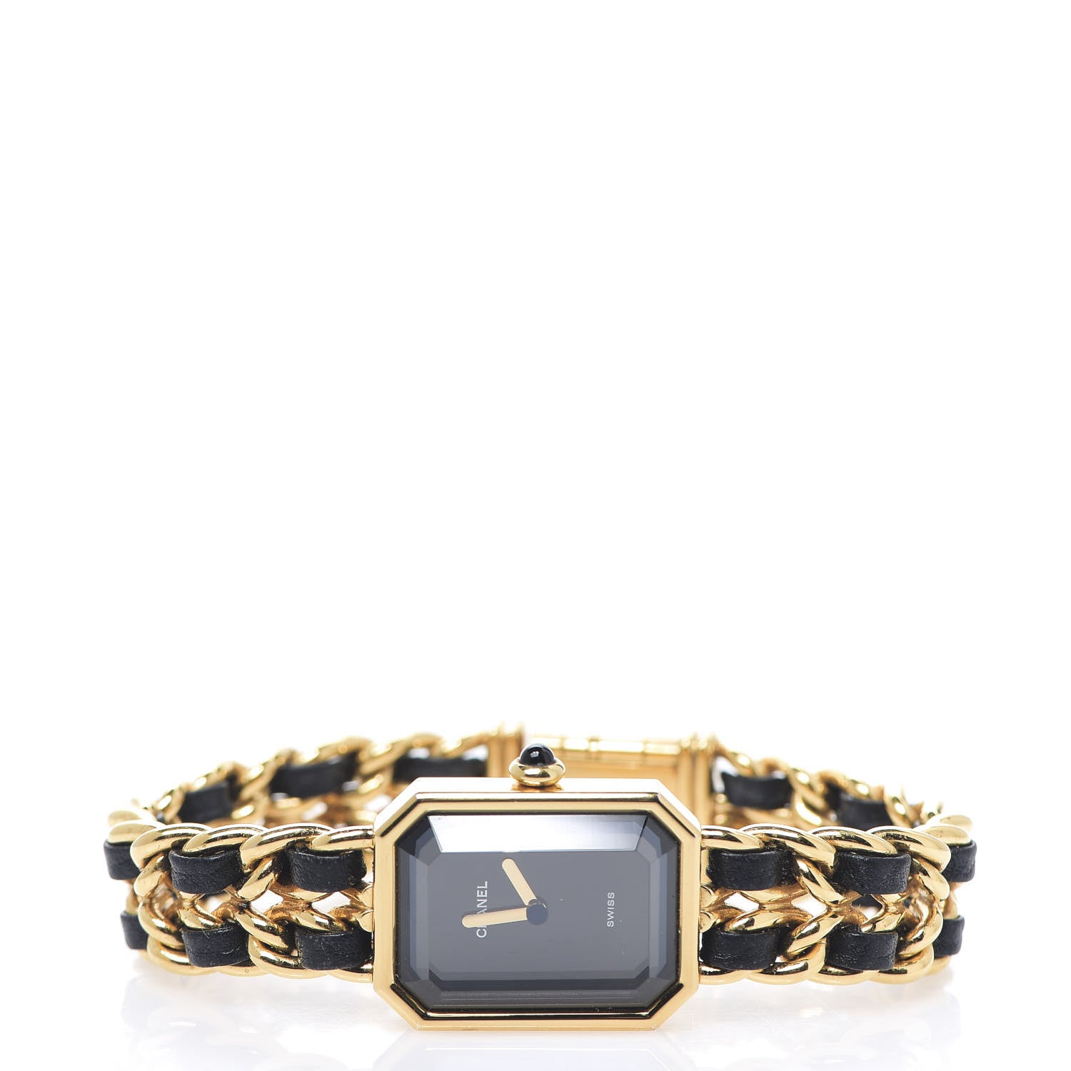 Chanel Stainless Steel Lambskin 20mm Chain Premiere Quartz Watch Gold L 2 of 5