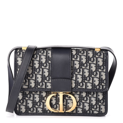 Christian Dior Oblique 30 Montaigne Flap Bag Blue 1 of 11